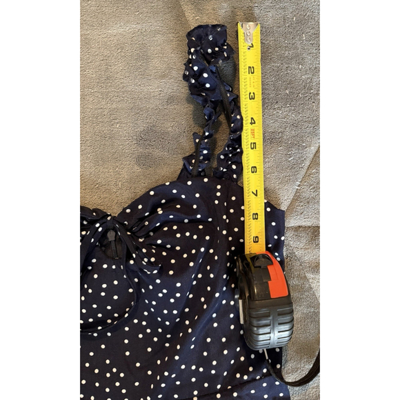 Jjwm woman WOMEN'S BLUE with WHITE POLKA DOT CAMI DRESS SIZE SMALL Summer - Picture 9 of 14